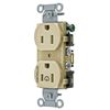 Hubbell Wiring Device-Kellems Commercial Specification Grade Duplex Receptacles for Controlled Applicatoins BR15C1I